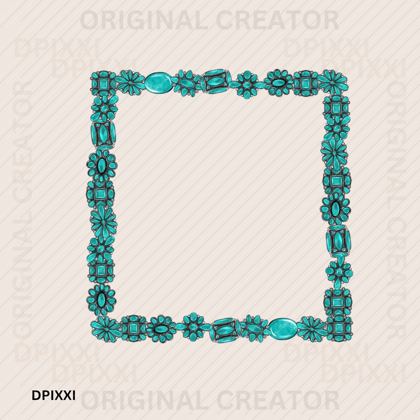 Turquoise Frame Digital Art Download #370