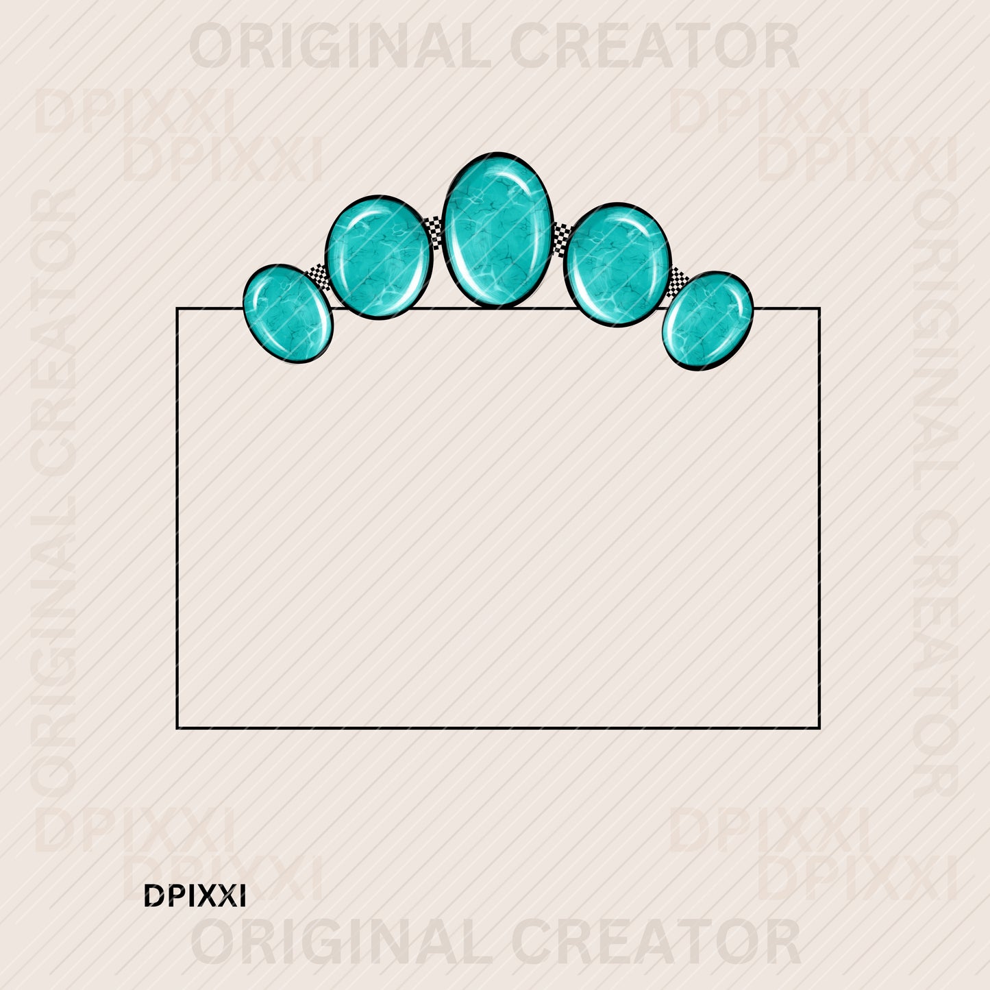 Turquoise Frame Digital Art Download #414