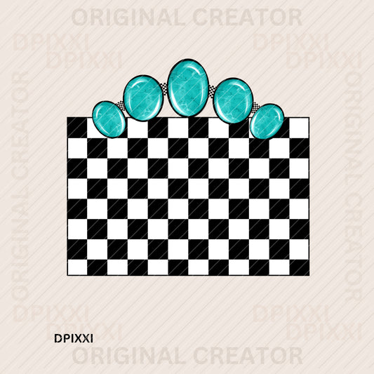 Turquoise Frame Digital Art Download #413