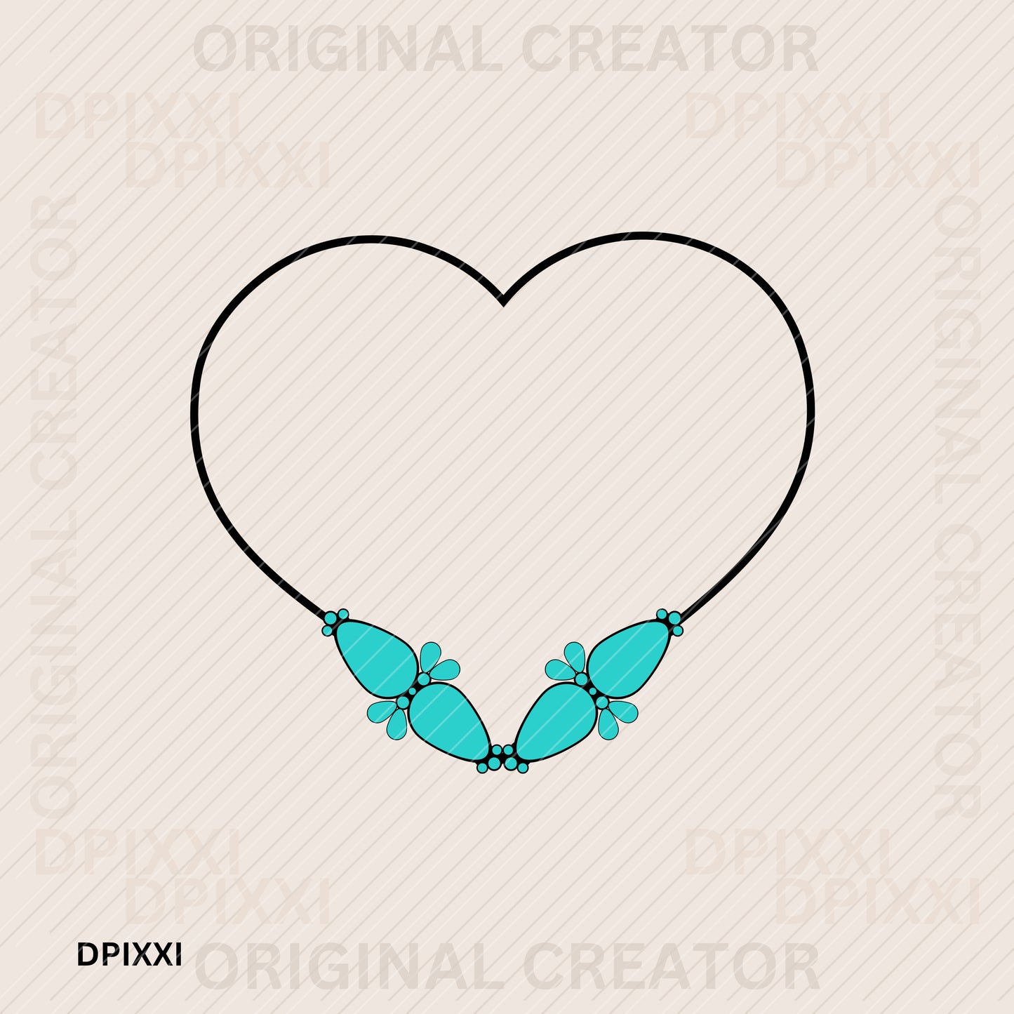 Turquoise Frame Digital Art Download #394