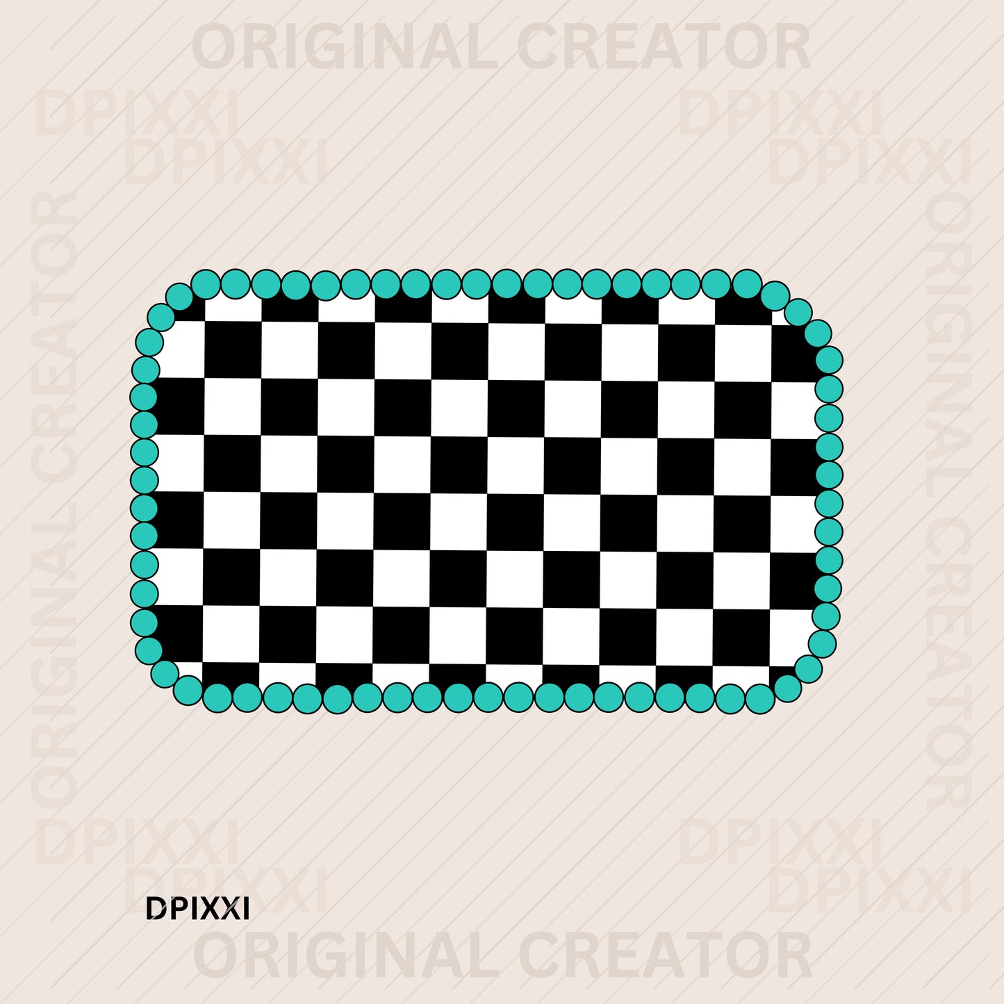 Turquoise Rectangle Frame Digital Art Download #459