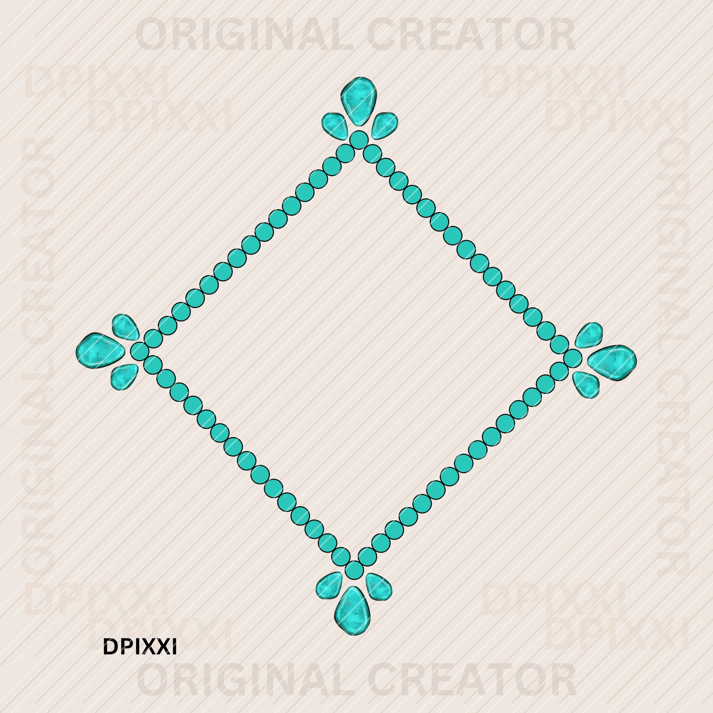 Turquoise Frame Digital Art Download #382