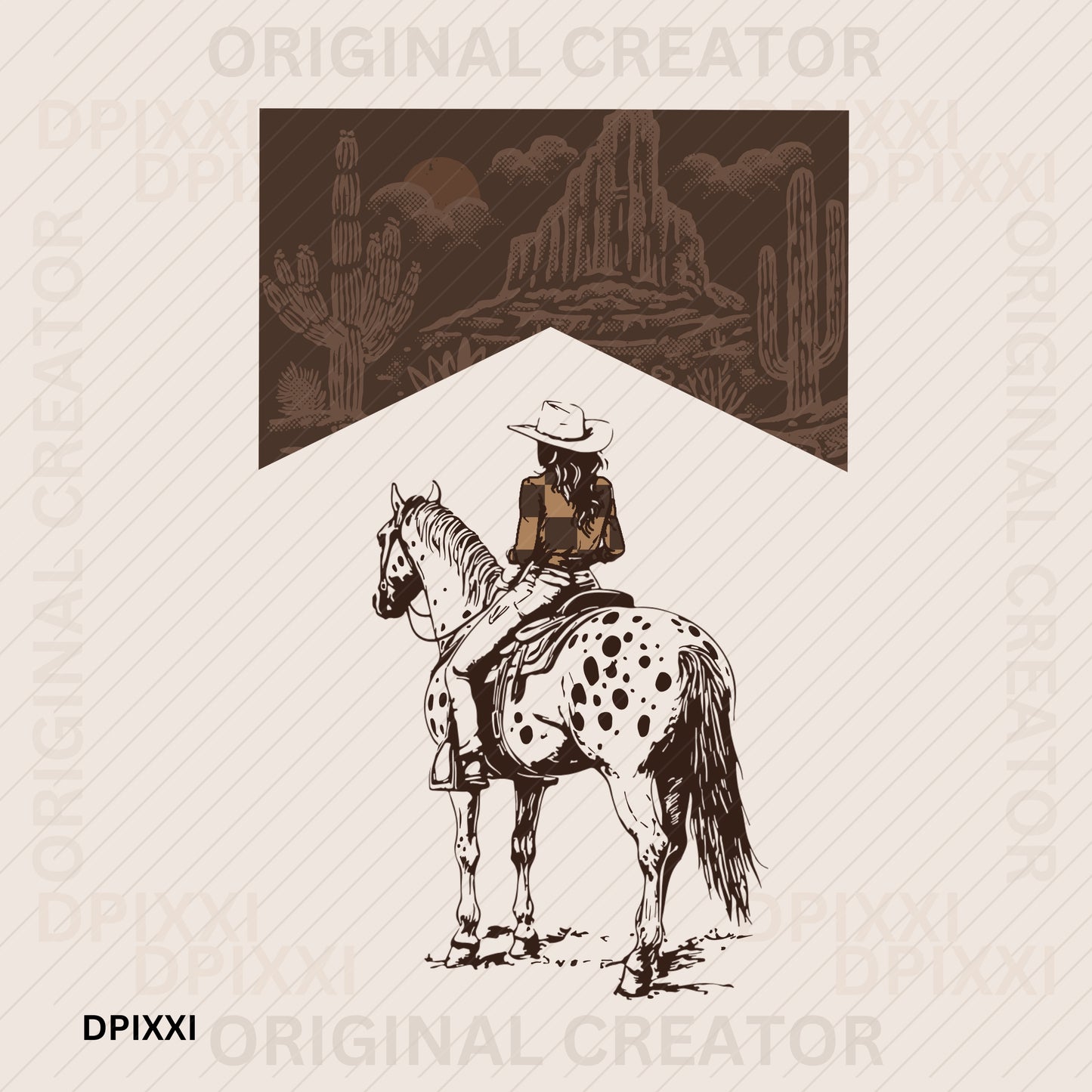 Cowgirl Desert Landscape #68