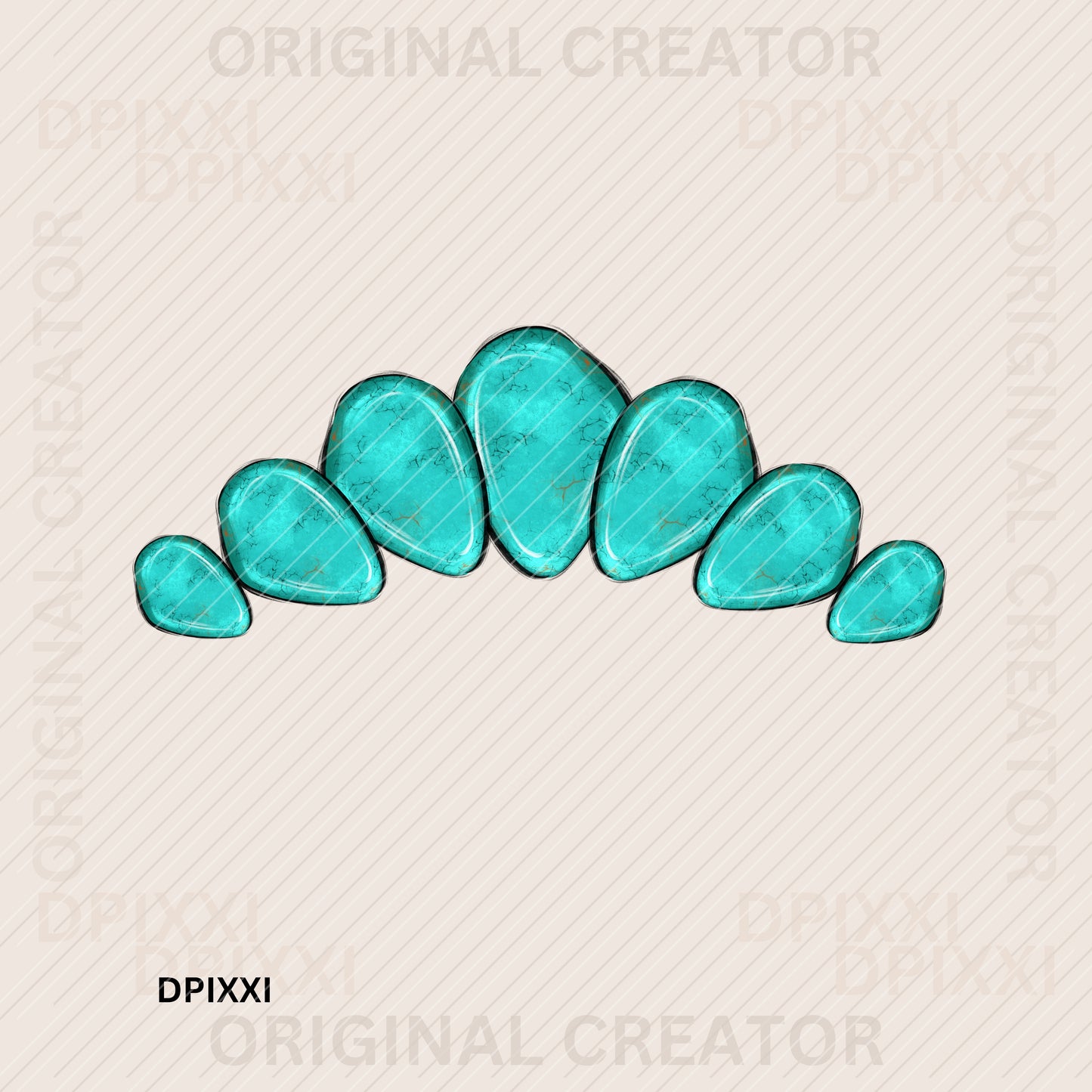 Turquoise Gem Design Digital Download #366
