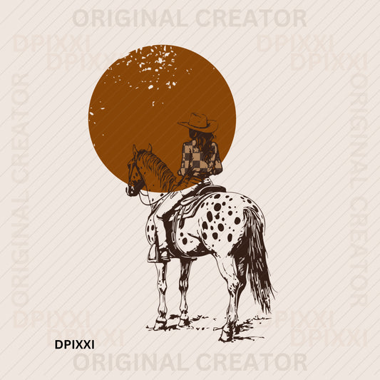 Cowgirl Sunset Print #67