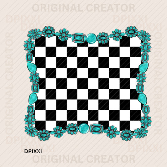 Turquoise Frame Digital Art Download #444