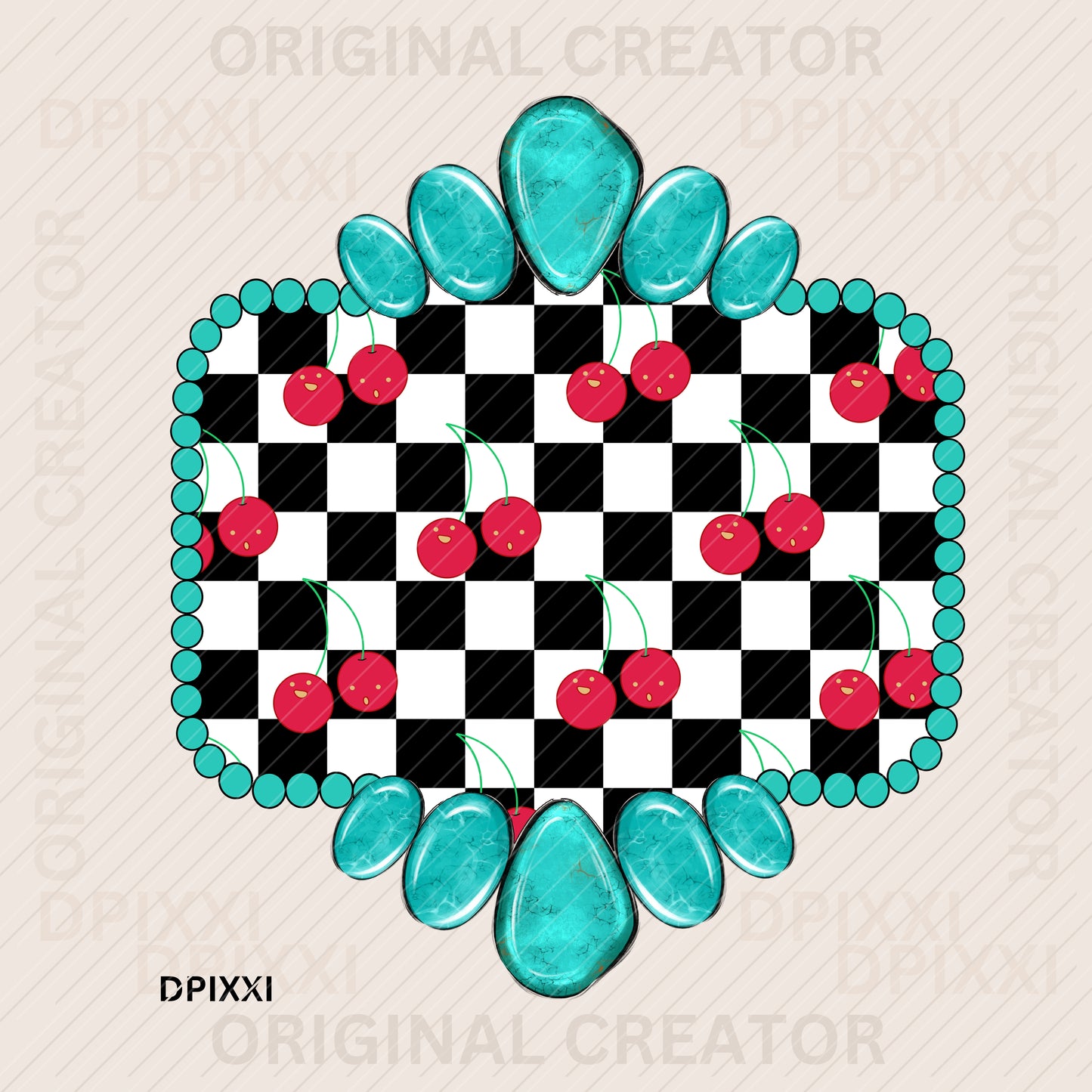 Turquoise Frame Digital Art Download #460