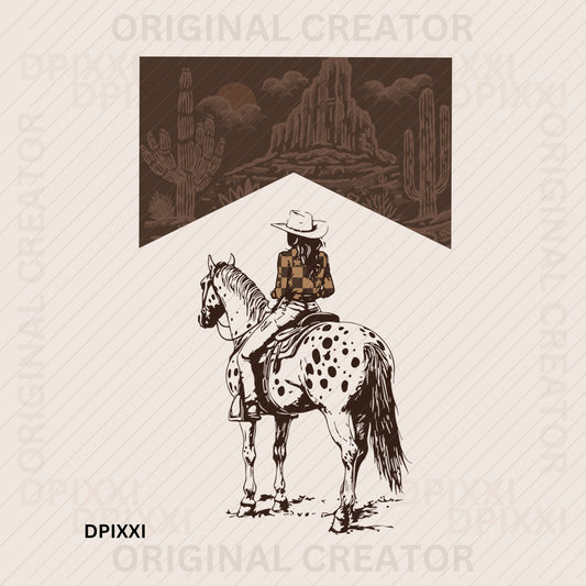 Cowgirl Desert Landscape #68