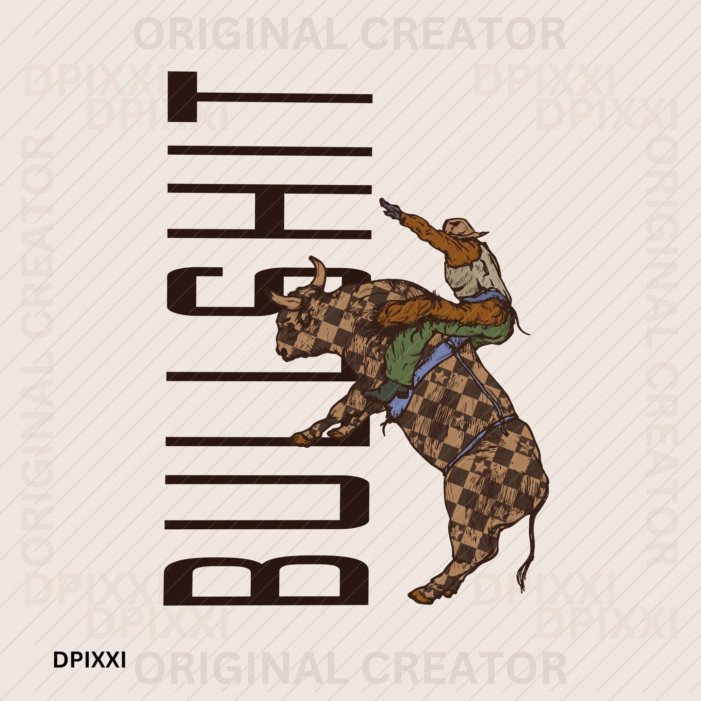 Cowboy Riding Bull “Bullshit” Printable Art #37