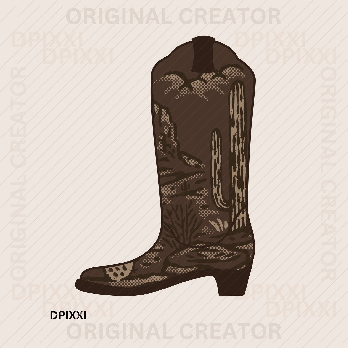 Western Boot Cowboy Cowgirl #221