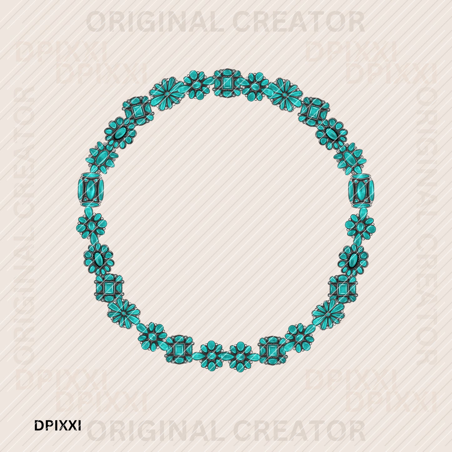 Turquoise Frame Digital Art Download #380