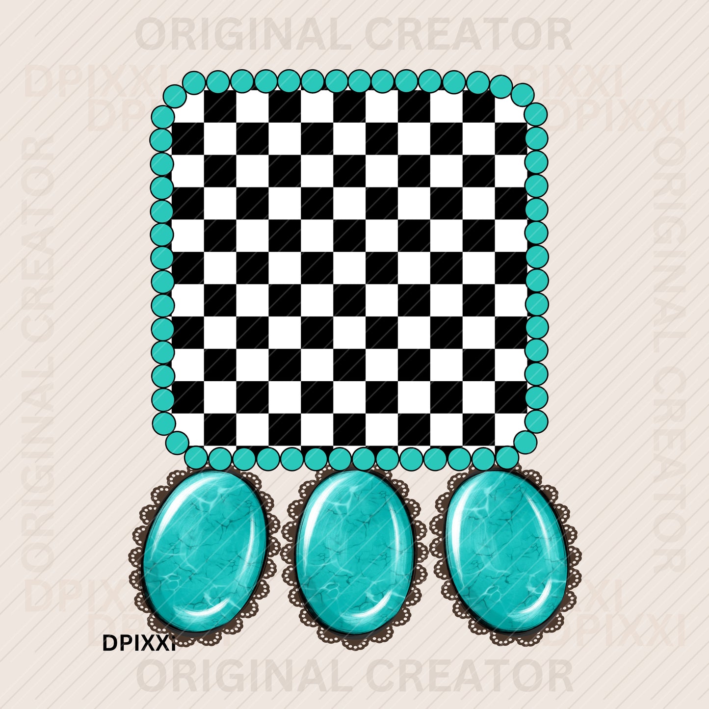 Turquoise Frame Digital Art Download #397