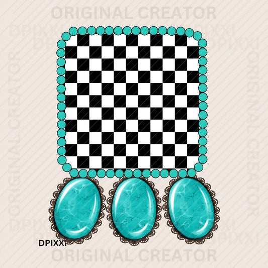 Turquoise Frame Digital Art Download #397