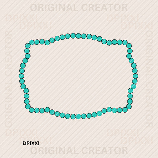 EDITABLE Turquoise Frame Digital Download #365