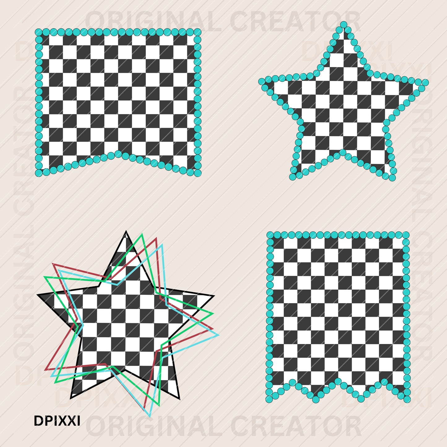 EDITABLE Turquoise Frame Bundle #402