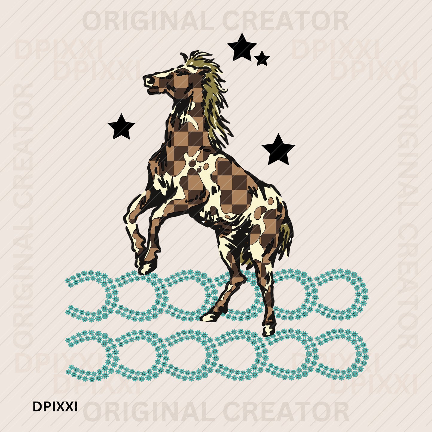 Turquoise Horse Digital Art Download #267