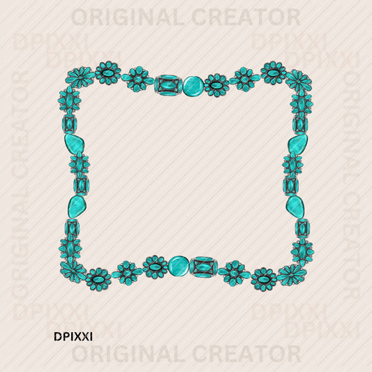 Turquoise Frame Digital Art Download #437