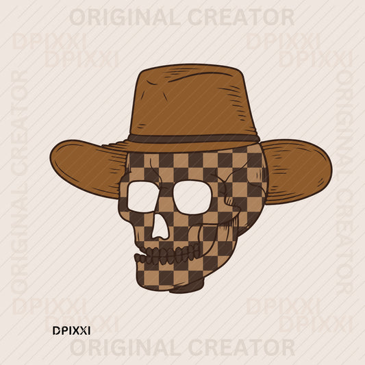 Skeleton Cowboy Digital Art #186