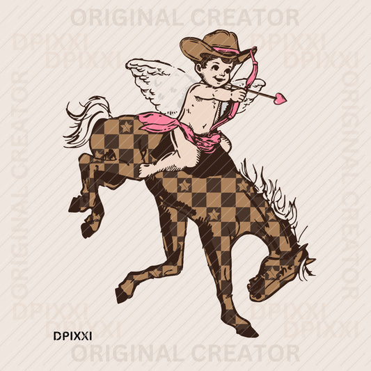Cupid Baby Cowboy Digital Art #184