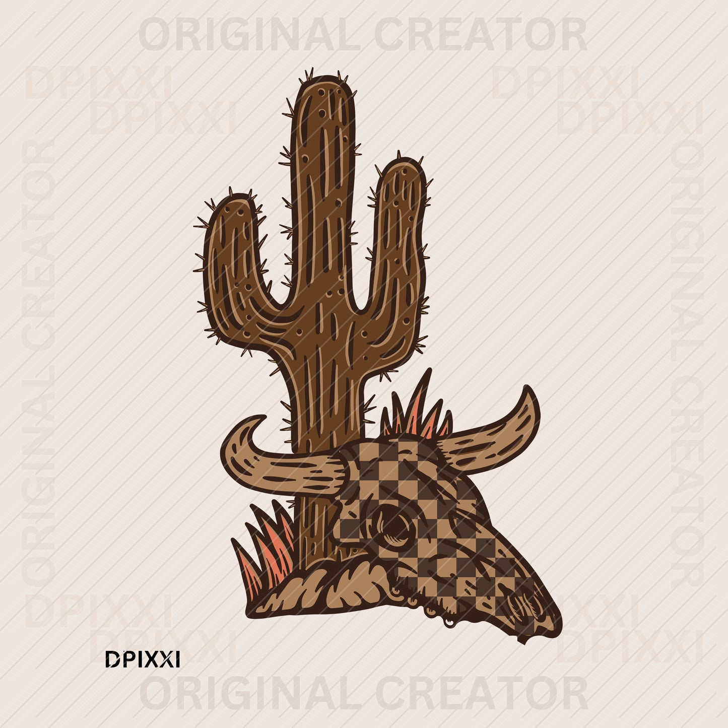 Sunset Bull Desert #237