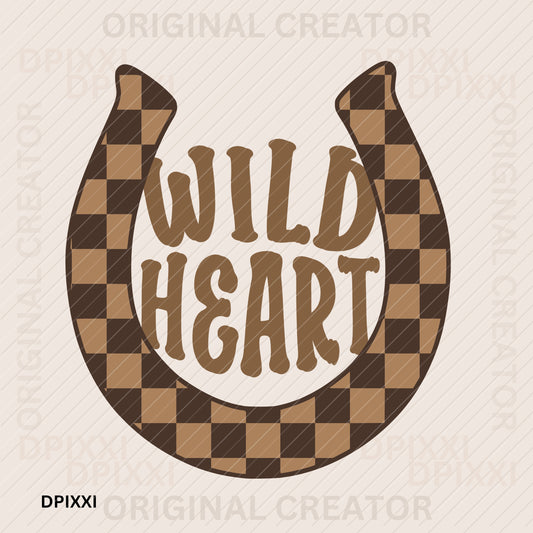 Wild Heart Horseshoe Digital Art #205
