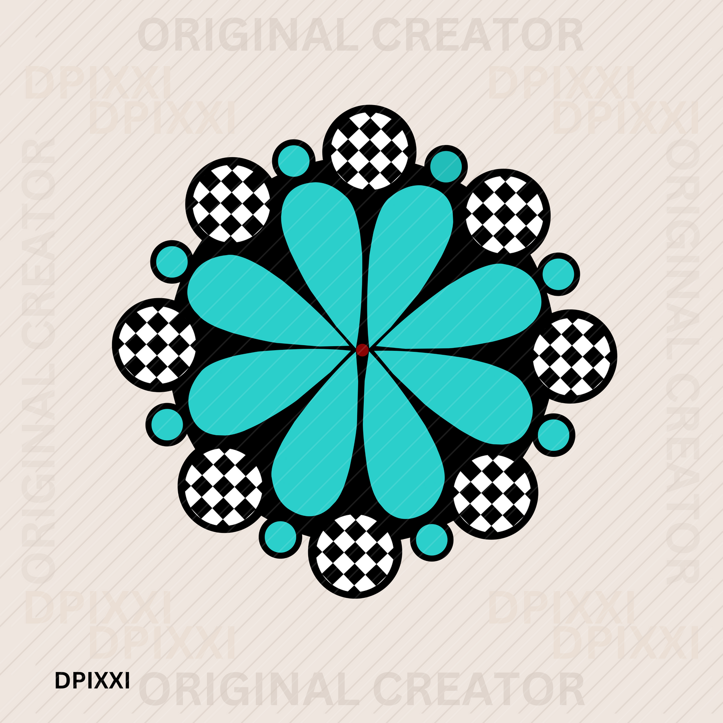 Turquoise Gemstone Digital Art #334