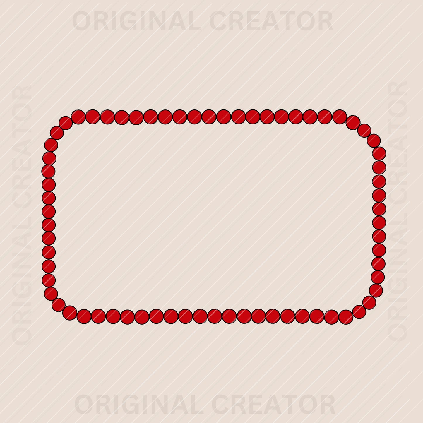 Bundle Red Turquoise Borders Frame #314