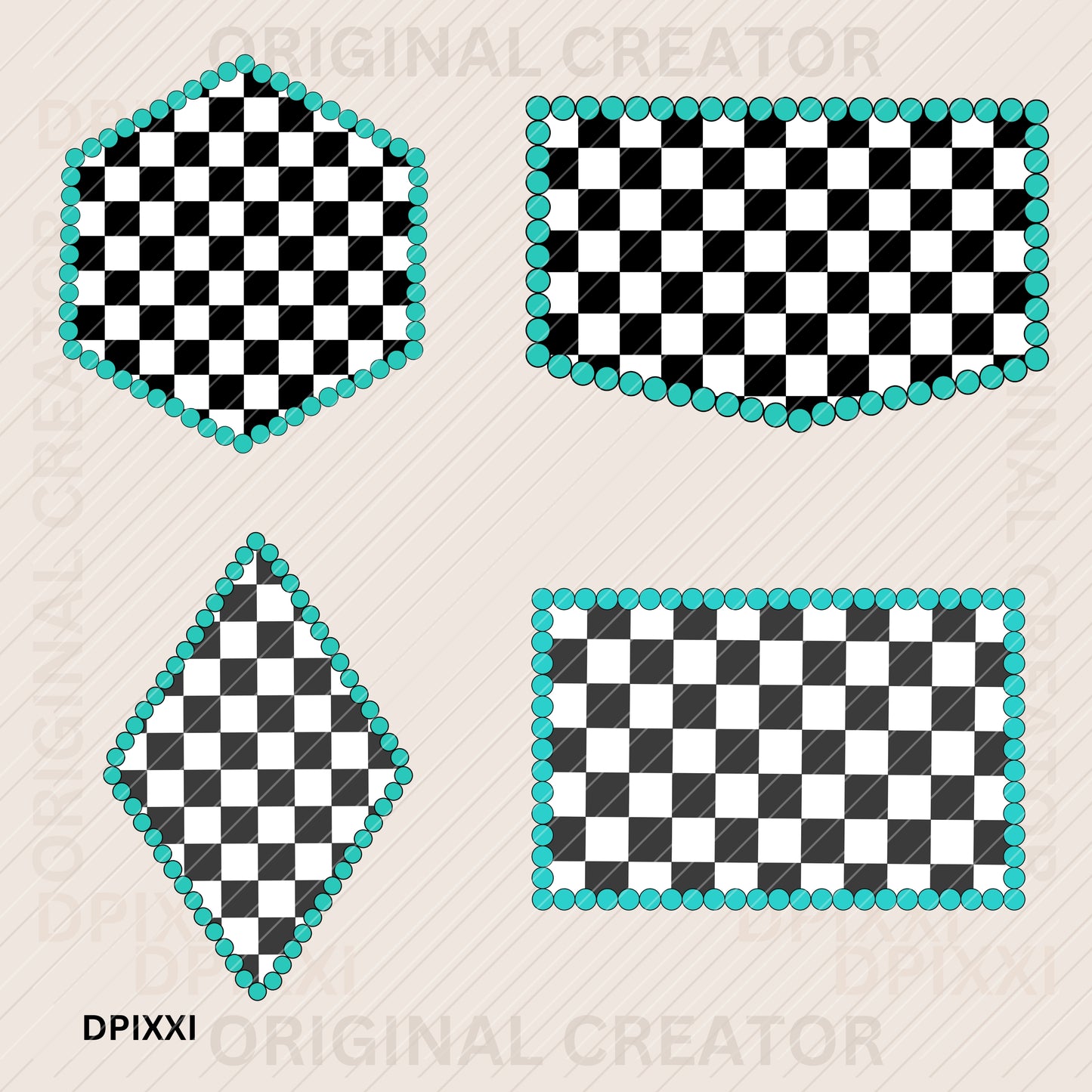 EDITABLE Turquoise Frame Bundle #402