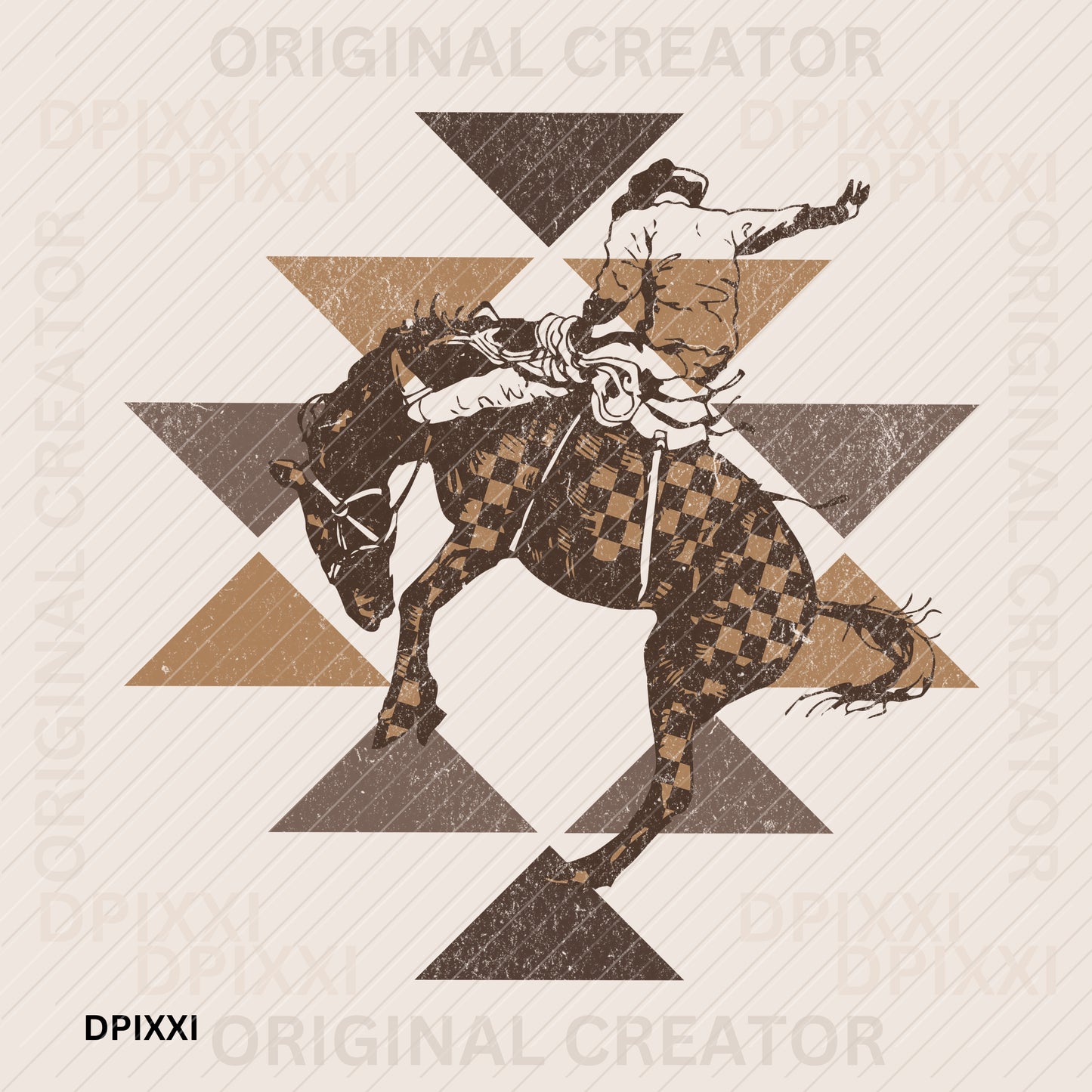 Cowboy & Aztec Fusion Printable Art #51