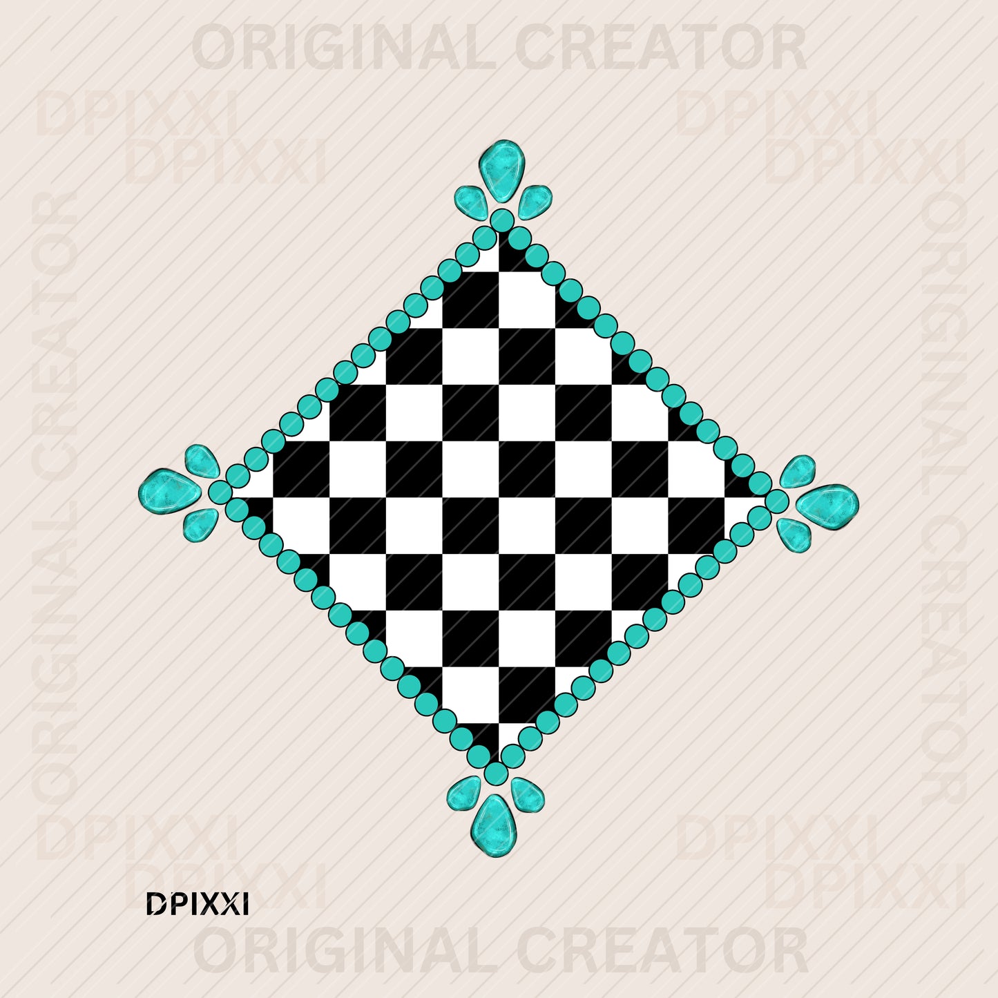 Turquoise Frame Digital Art Download #381