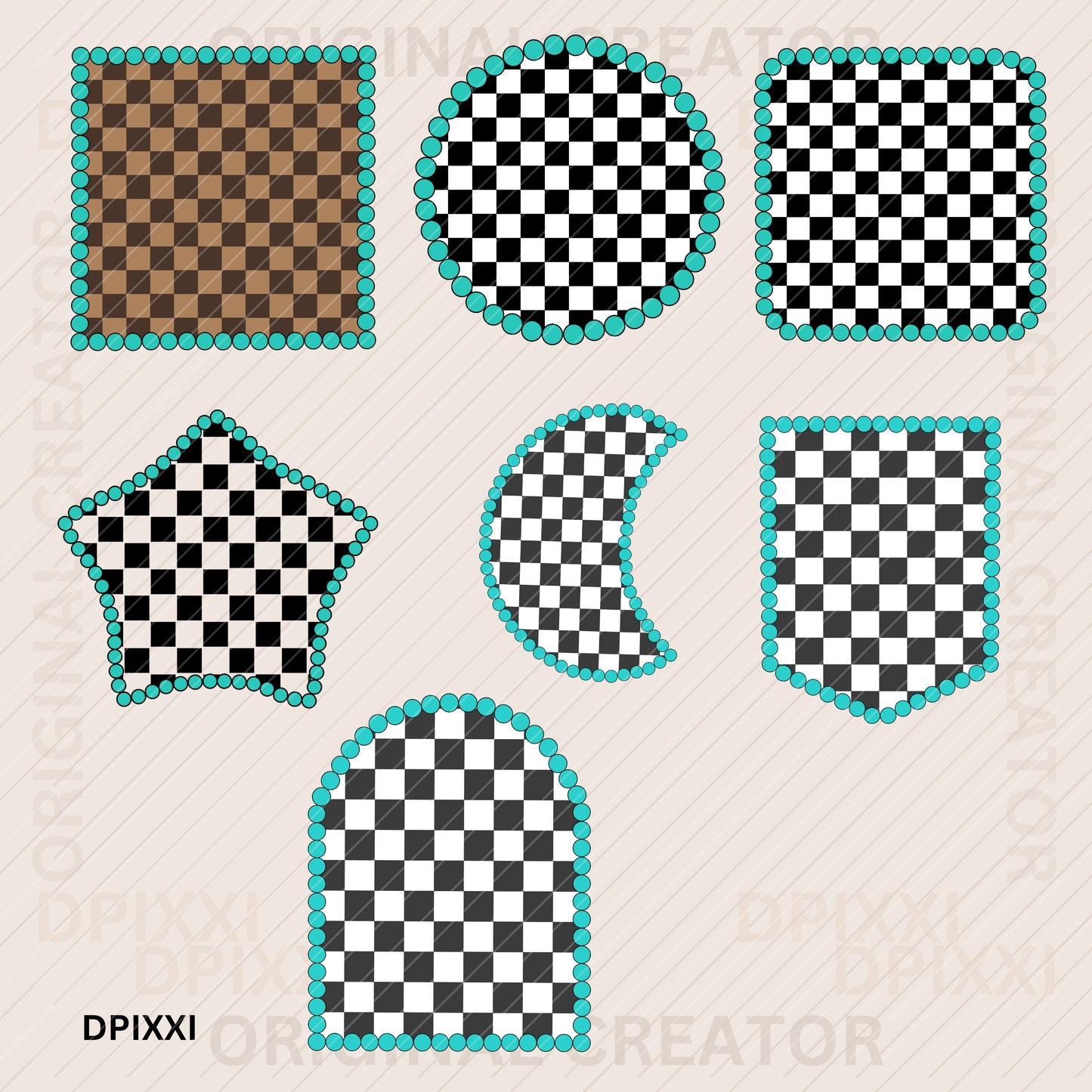 EDITABLE Turquoise Frame Bundle #402