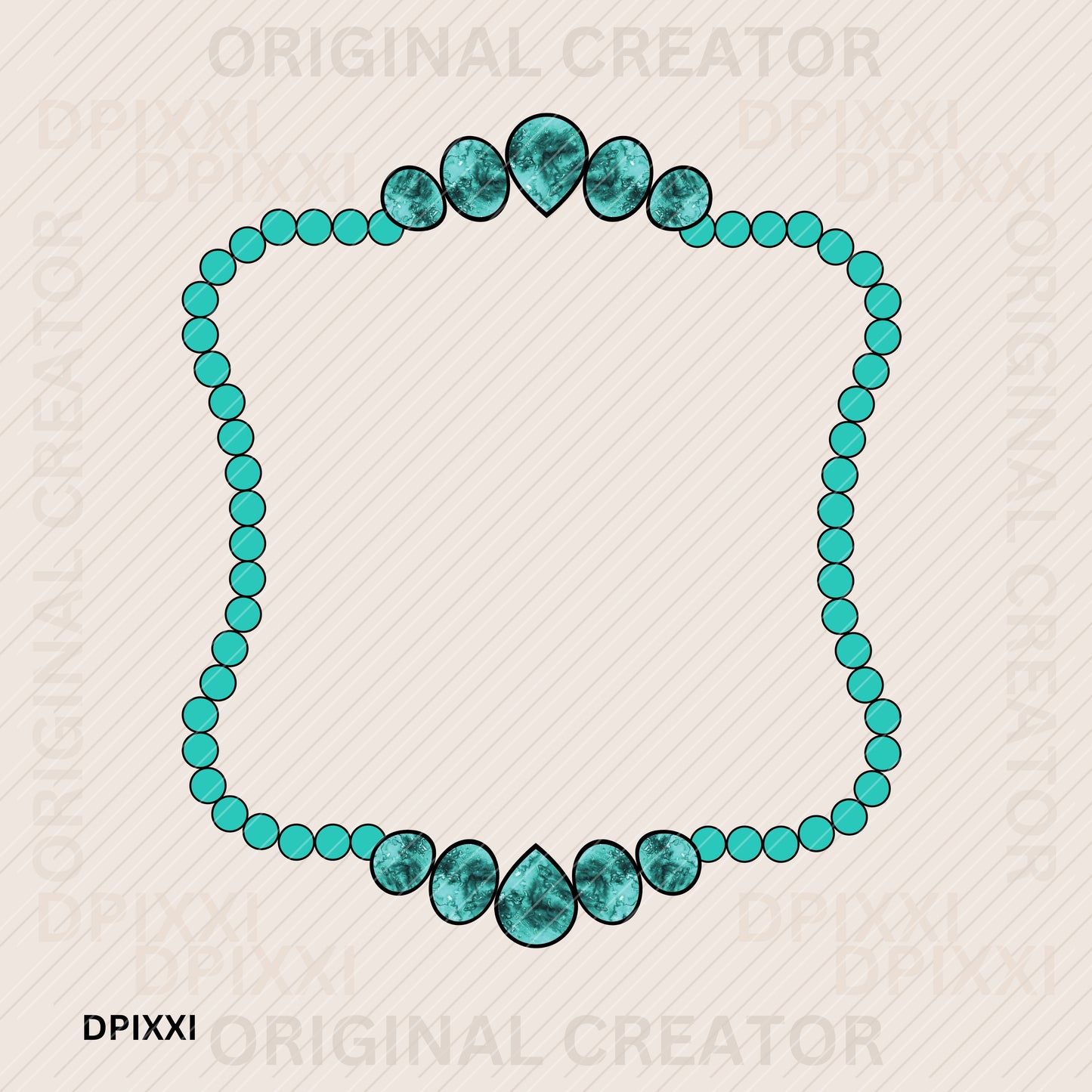 Turquoise Frame Digital Art Download #389