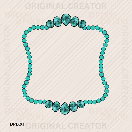 Turquoise Frame Digital Art Download #389