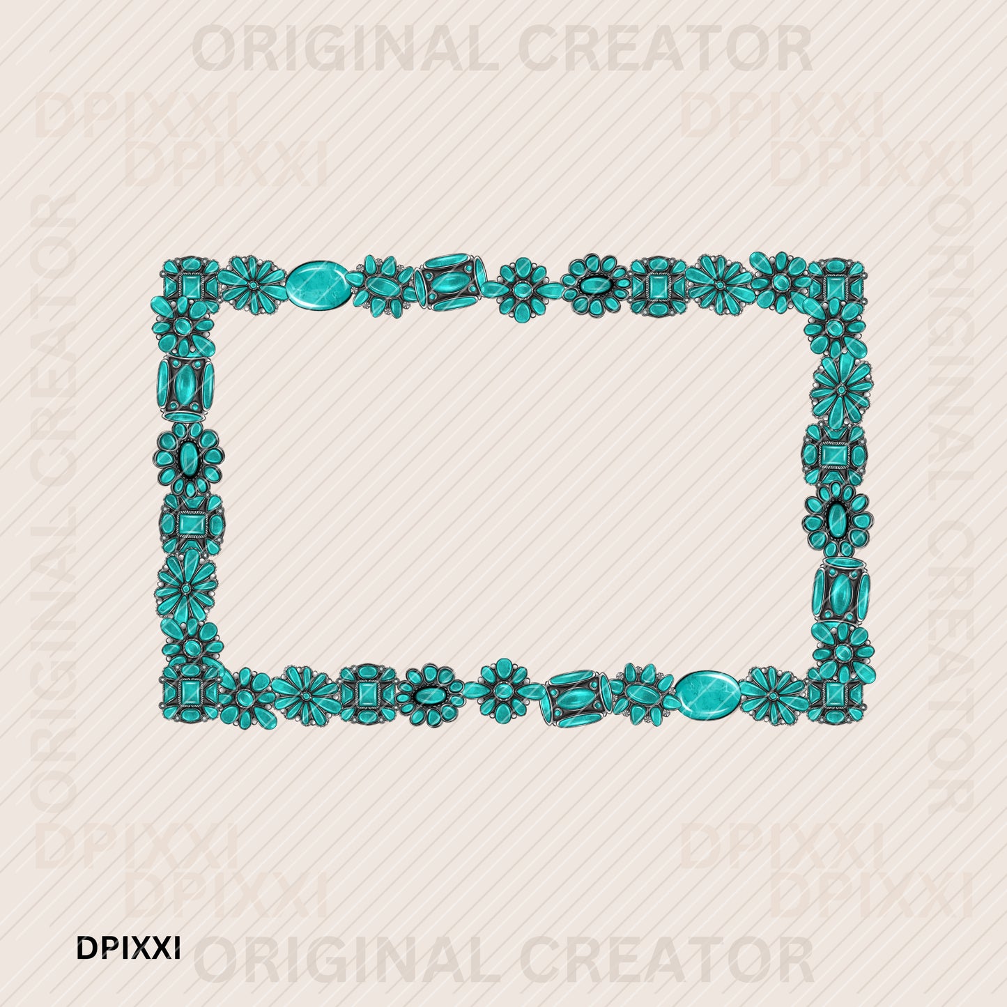 Turquoise Frame Digital Art Download #369