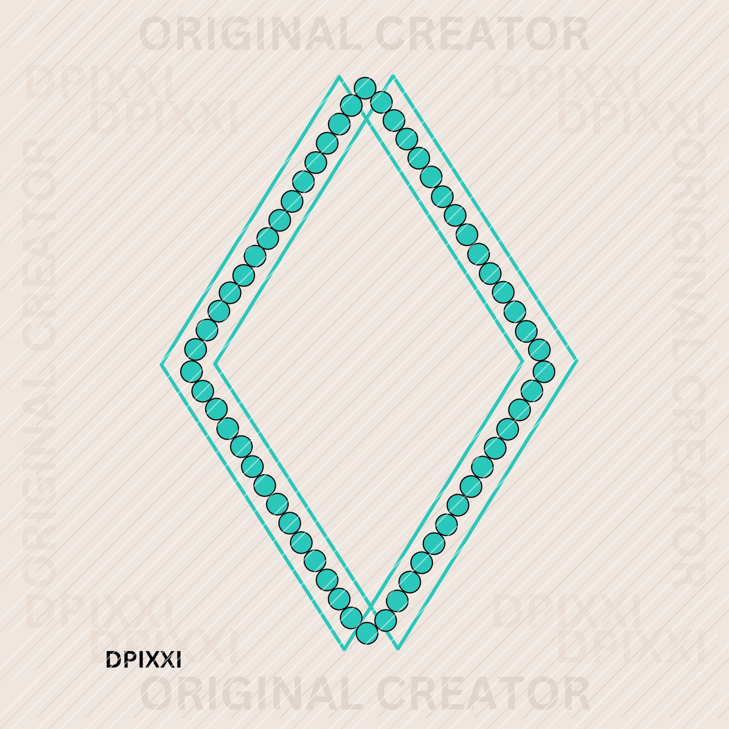Turquoise Frame Digital Art Download #420