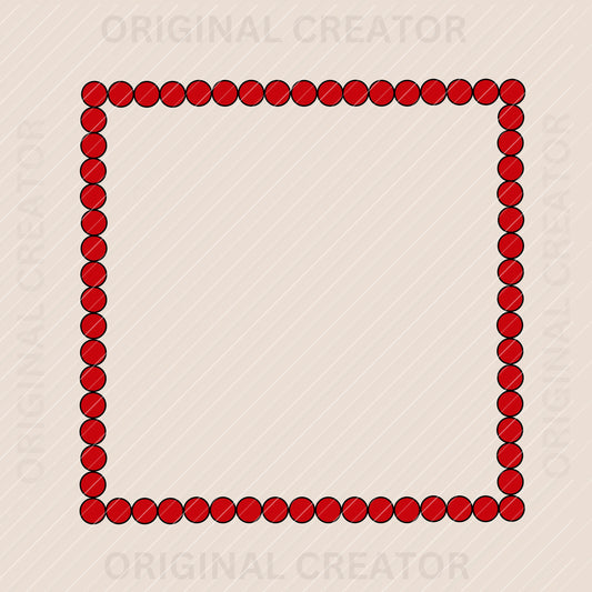 Bundle Red Turquoise Borders Frame #314