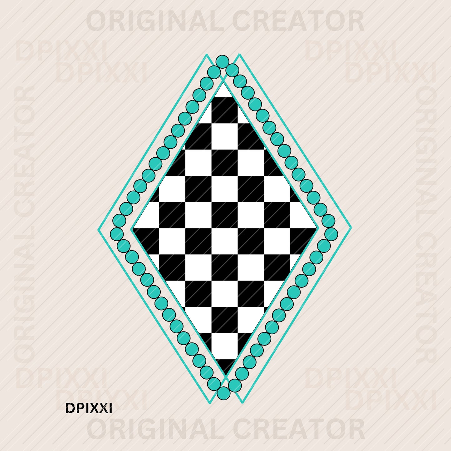 Turquoise Frame Digital Art Download #419