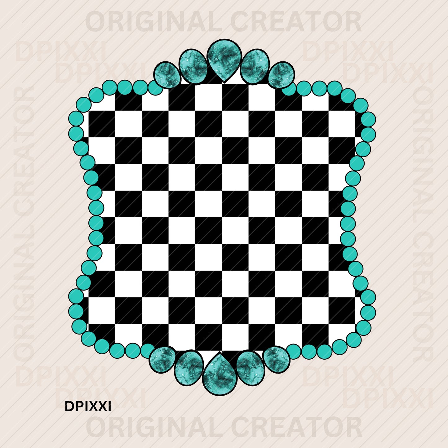 Turquoise Frame Digital Art Download #388
