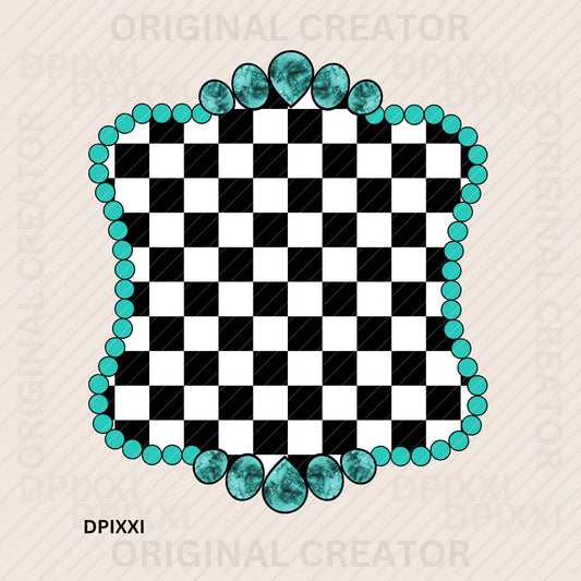 Turquoise Frame Digital Art Download #388