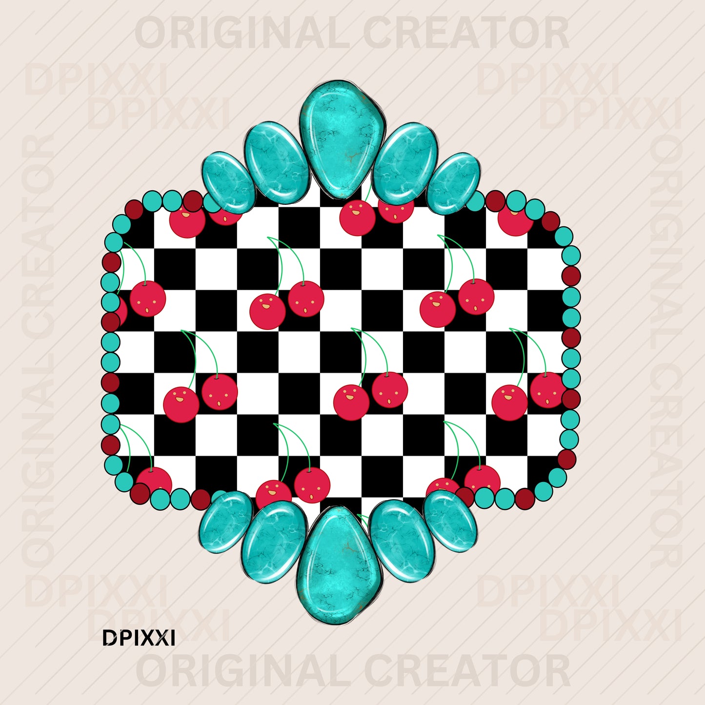 Turquoise Frame Digital Art Download #460