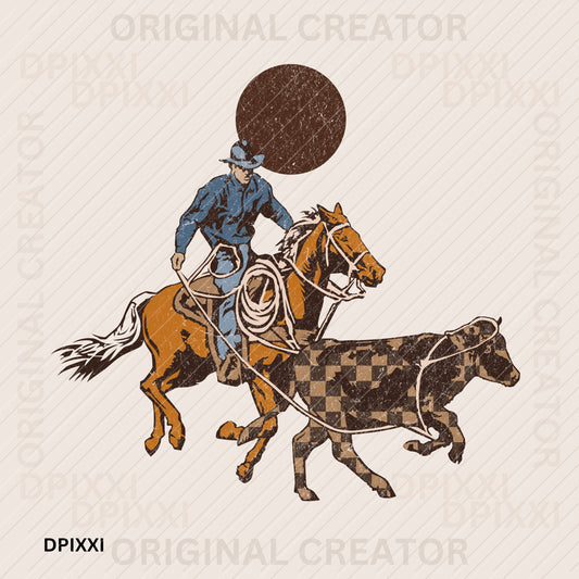 Cowboy Chasing Cows #201