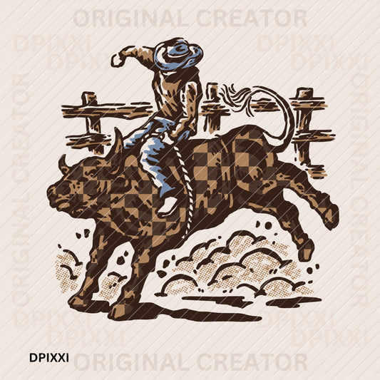 Be Bold Checker Bull Cowboy #175