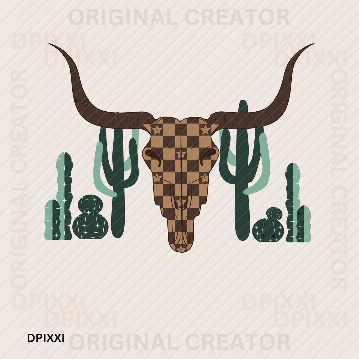 Cowboy Bull Skull Printable Art #71
