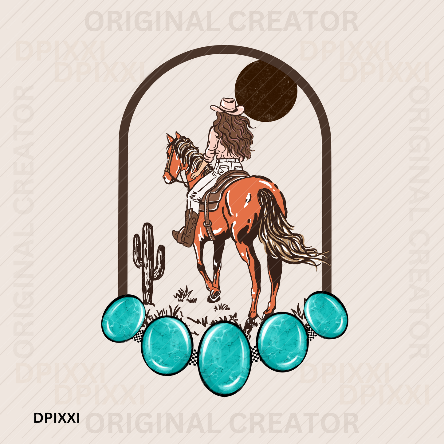 Turquoise Cowgirl Ride into the Sunrise #17
