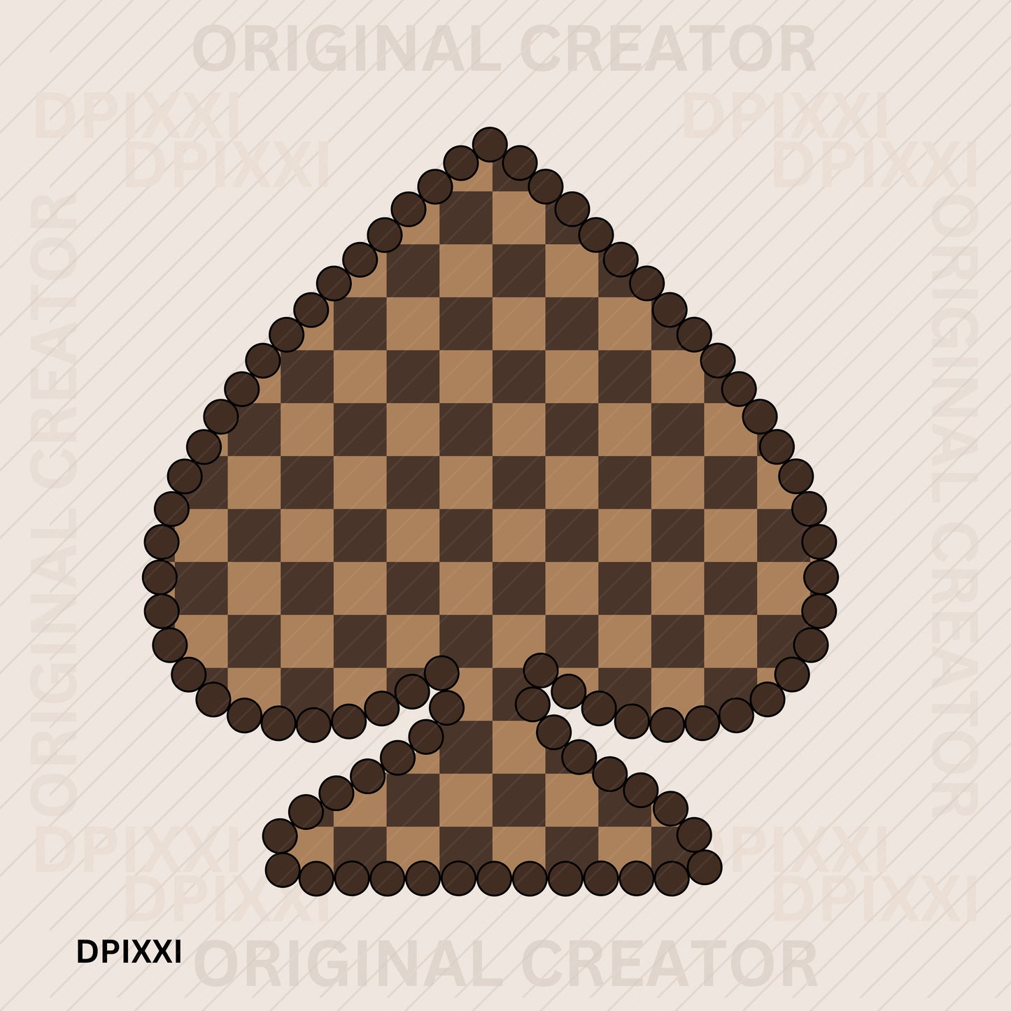 Spade Turquoise Checker #111