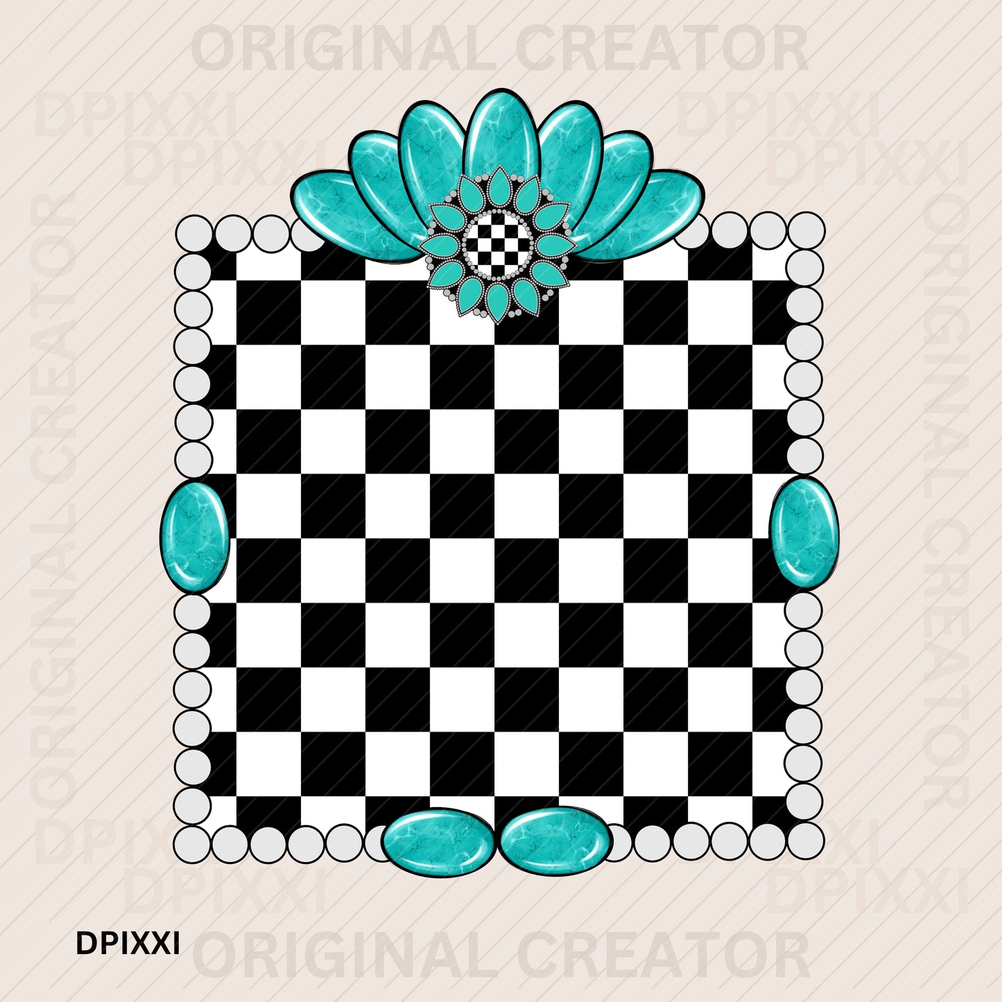 Checker Square Pattern Printable Wall Art Frame #116