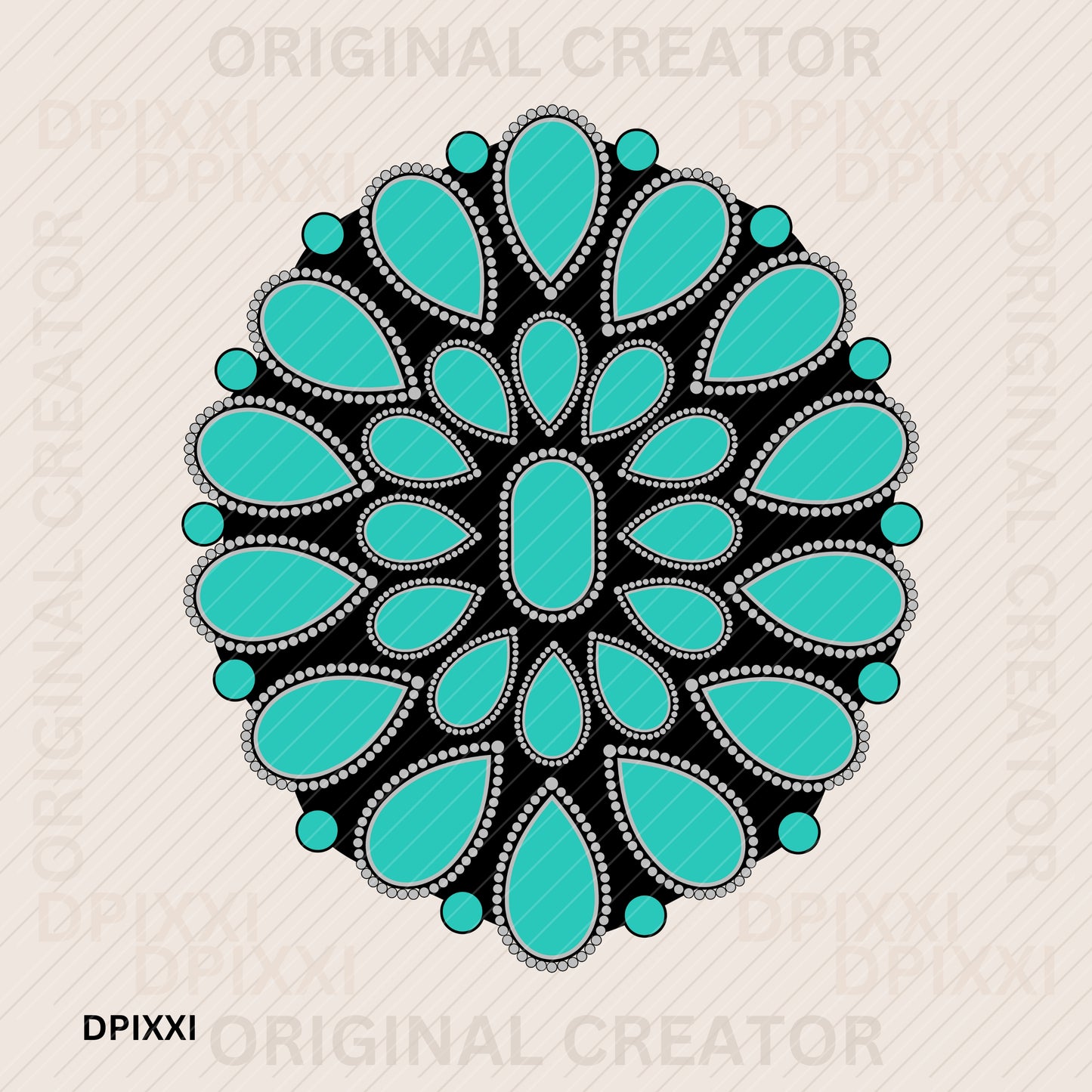 Turquoise Gemstone Digital Art Download #337