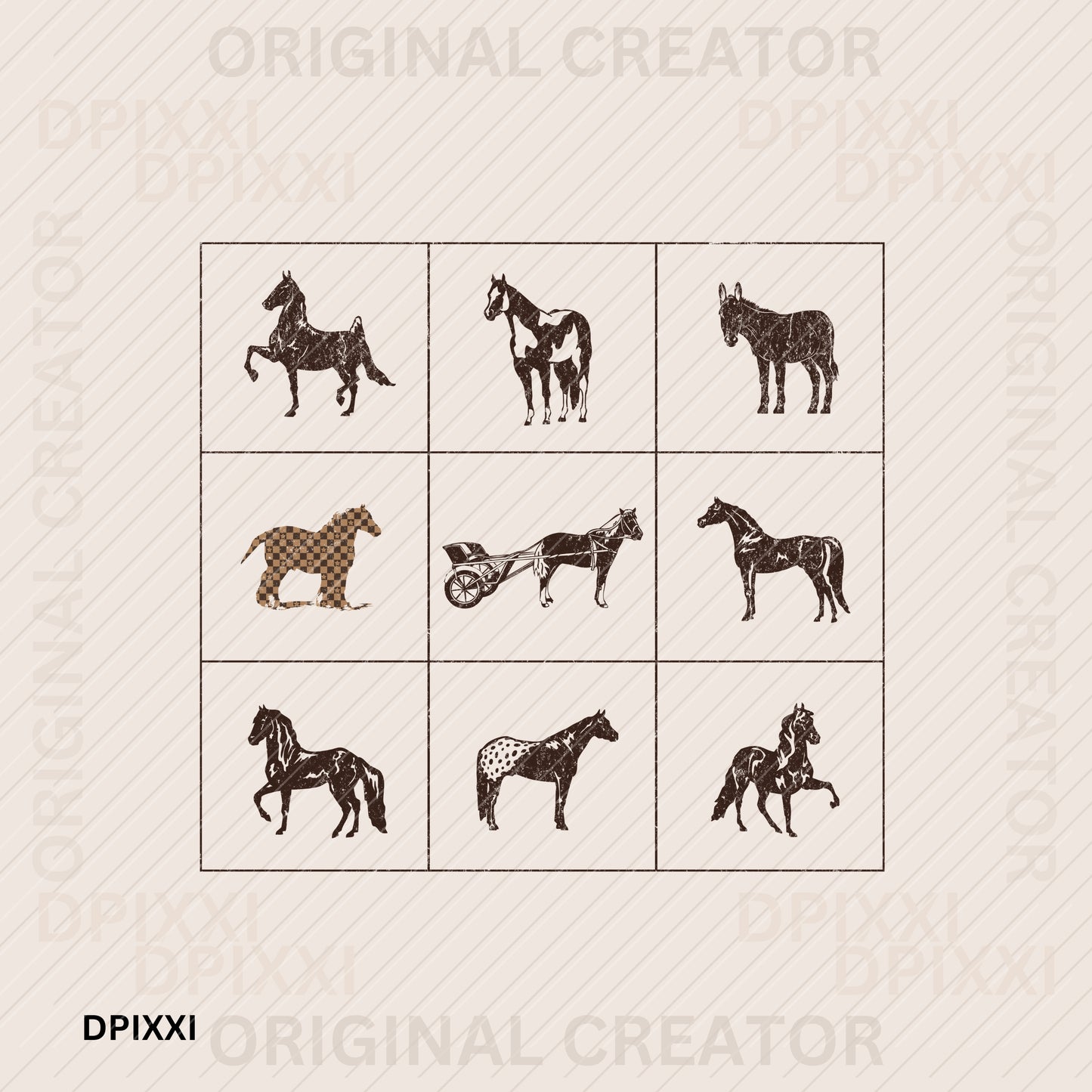 Wild West Horse Digital Wall Art #80
