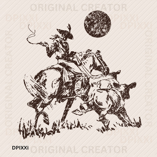 Cowboy Chasing and Lasso Cattle #269