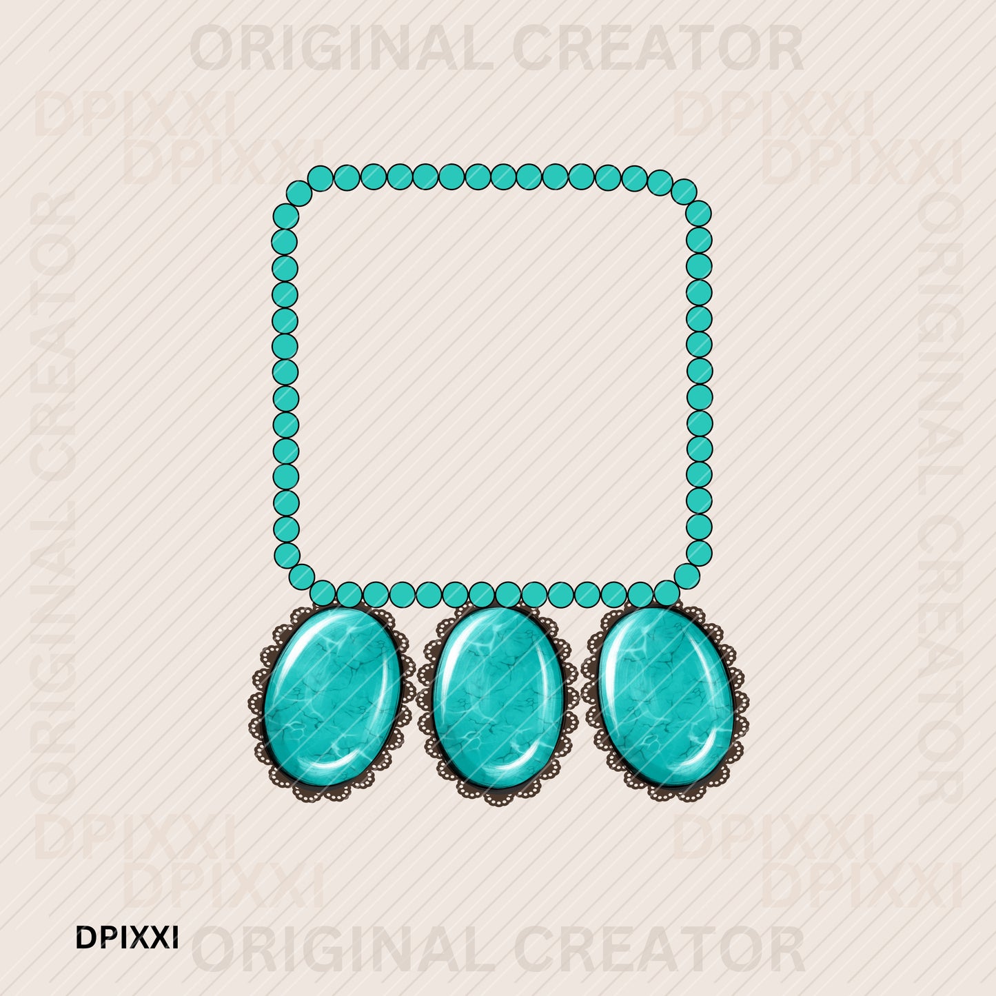 Turquoise Frame Digital Art Download #398